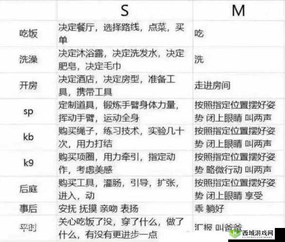 S 对 M 每天需完成的具体事情：学习、工作、运动、休息等相关事项