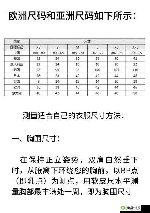 欧洲尺码与亚洲尺码的区别究竟有何奥秘